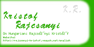 kristof rajcsanyi business card